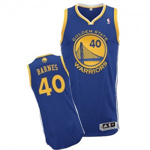 Maillot Adidas Bleu royal Road Authentic Golden State Warriors - Harrison Barnes #40 - Homme