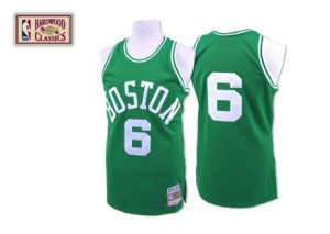 Maillot Authentic Boston Celtics NBA Throwback Vert - #6 Bill Russell - Homme
