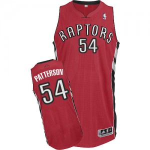 Maillot NBA Rouge Patrick Patterson #54 Toronto Raptors Road Authentic Homme Adidas