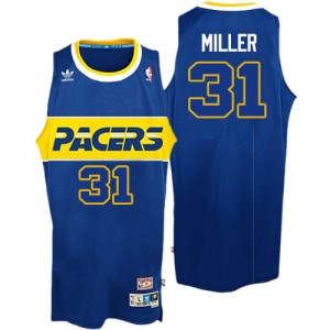 Maillot NBA Authentic Reggie Miller #31 Indiana Pacers Rookie Throwback Bleu - Homme