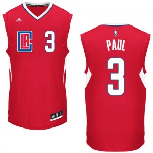 Los Angeles Clippers Chris Paul #3 Road Authentic Maillot d'équipe de NBA - Rouge pour Femme