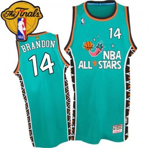 Maillot Mitchell and Ness Bleu clair 1996 All Star Throwback 2015 The Finals Patch Swingman Cleveland Cavaliers - Terrell Brandon #14 - Homme