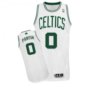 Maillot NBA Boston Celtics #0 Robert Parish Blanc Adidas Authentic Home - Homme