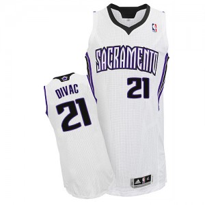 Sacramento Kings #21 Adidas Home Blanc Authentic Maillot d'équipe de NBA pas cher - Vlade Divac pour Homme