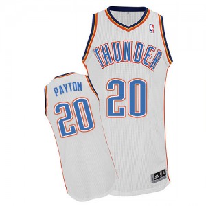 Maillot Adidas Blanc Home Authentic Oklahoma City Thunder - Gary Payton #20 - Homme