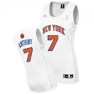 Maillot Adidas Blanc Home Swingman New York Knicks - Carmelo Anthony #7 - Femme