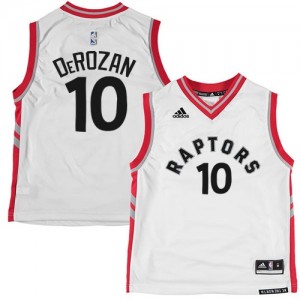 Toronto Raptors #10 Adidas Blanc Swingman Maillot d'équipe de NBA Vente - DeMar DeRozan pour Homme