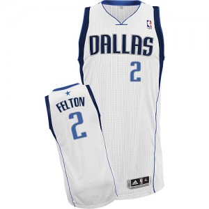Dallas Mavericks Raymond Felton #2 Home Authentic Maillot d'équipe de NBA - Blanc pour Homme