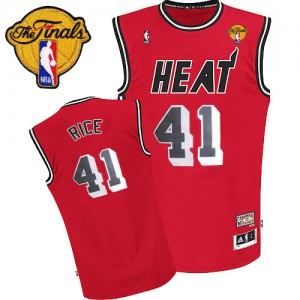 Maillot Authentic Miami Heat NBA Throwback Finals Patch Rouge - #41 Glen Rice - Homme