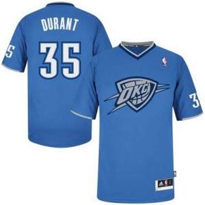 Oklahoma City Thunder Kevin Durant #35 2013 Christmas Day Authentic Maillot d'équipe de NBA - Bleu pour Homme