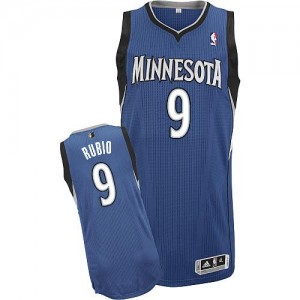 Minnesota Timberwolves Ricky Rubio #9 Road Authentic Maillot d'équipe de NBA - Slate Blue pour Enfants