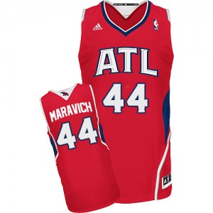 Atlanta Hawks #44 Adidas Alternate Rouge Swingman Maillot d'équipe de NBA boutique en ligne - Pete Maravich pour Homme