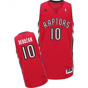 Maillot NBA Toronto Raptors #10 DeMar DeRozan Rouge Adidas Swingman Road - Homme