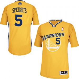 Maillot NBA Authentic Marreese Speights #5 Golden State Warriors Alternate Or - Homme