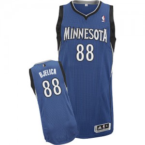 Maillot Authentic Minnesota Timberwolves NBA Road Slate Blue - #88 Nemanja Bjelica - Homme