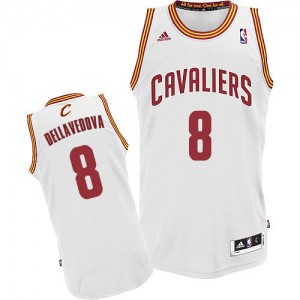 Cleveland Cavaliers #8 Adidas Home Blanc Swingman Maillot d'équipe de NBA en soldes - Matthew Dellavedova pour Homme