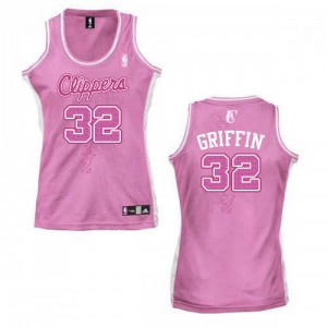 Maillot NBA Los Angeles Clippers #32 Blake Griffin Rose Adidas Authentic Fashion - Femme