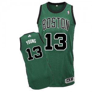 Boston Celtics #13 Adidas Alternate Vert (No. noir) Authentic Maillot d'équipe de NBA Promotions - James Young pour Homme
