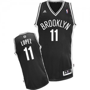 Maillot NBA Noir Brook Lopez #11 Brooklyn Nets Road Swingman Homme Adidas