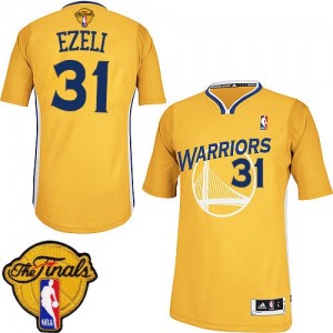 Maillot Adidas Or Alternate 2015 The Finals Patch Authentic Golden State Warriors - Festus Ezeli #31 - Homme