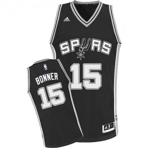 Maillot NBA Swingman Matt Bonner #15 San Antonio Spurs Road Noir - Homme