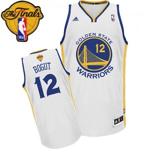 Maillot NBA Swingman Andrew Bogut #12 Golden State Warriors Home 2015 The Finals Patch Blanc - Homme