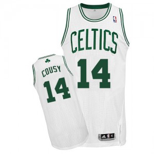 Boston Celtics Bob Cousy #14 Home Authentic Maillot d'équipe de NBA - Blanc pour Homme