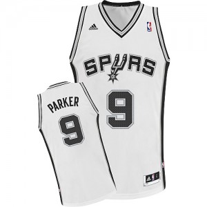 San Antonio Spurs Tony Parker #9 Home Swingman Maillot d'équipe de NBA - Blanc pour Homme