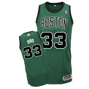 Maillot Authentic Boston Celtics NBA Alternate Vert (No. noir) - #33 Larry Bird - Homme