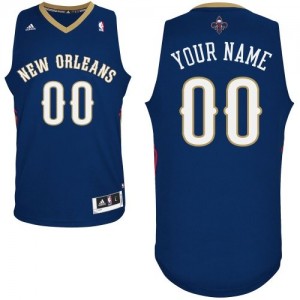 Maillot NBA New Orleans Pelicans Personnalisé Swingman Bleu marin Adidas Road - Enfants