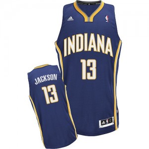 Maillot NBA Bleu marin Mark Jackson #13 Indiana Pacers Road Swingman Homme Adidas