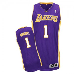 Maillot NBA Authentic D'Angelo Russell #1 Los Angeles Lakers Road Violet - Homme