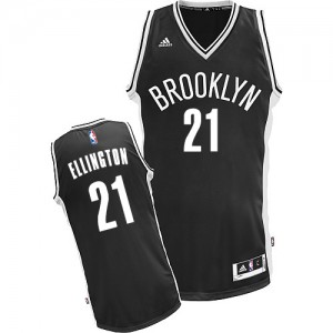 Maillot NBA Brooklyn Nets #21 Wayne Ellington Noir Adidas Swingman Road - Homme