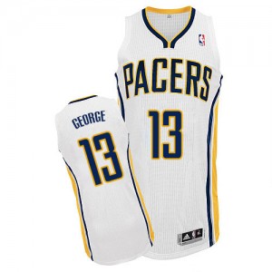 Indiana Pacers Paul George #13 Home Authentic Maillot d'équipe de NBA - Blanc pour Enfants