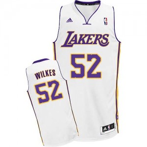 Los Angeles Lakers Jamaal Wilkes #52 Alternate Swingman Maillot d'équipe de NBA - Blanc pour Homme