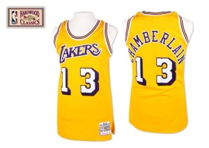 Maillot NBA Or Wilt Chamberlain #13 Los Angeles Lakers Throwback Swingman Homme Mitchell and Ness