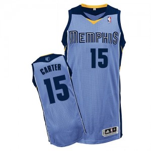 Memphis Grizzlies #15 Adidas Alternate Bleu clair Authentic Maillot d'équipe de NBA 100% authentique - Vince Carter pour Homme