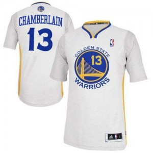Maillot Authentic Golden State Warriors NBA Alternate Blanc - #13 Wilt Chamberlain - Homme