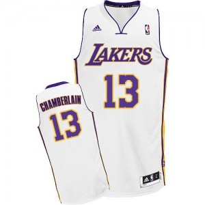 Los Angeles Lakers Wilt Chamberlain #13 Alternate Swingman Maillot d'équipe de NBA - Blanc pour Homme