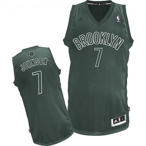 Maillot NBA Gris Joe Johnson #7 Brooklyn Nets Big Color Fashion Swingman Homme Adidas