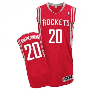 Maillot NBA Authentic Donatas Motiejunas #20 Houston Rockets Road Rouge - Homme