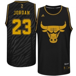 Maillot NBA Noir Michael Jordan #23 Chicago Bulls Precious Metals Fashion Swingman Homme Adidas