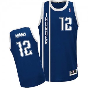 Maillot NBA Bleu marin Steven Adams #12 Oklahoma City Thunder Alternate Authentic Homme Adidas