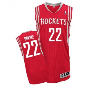Maillot NBA Authentic Clyde Drexler #22 Houston Rockets Road Rouge - Homme