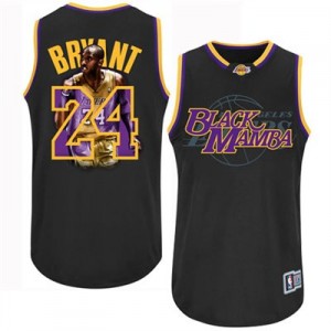 Maillot NBA Noir Kobe Bryant #24 Los Angeles Lakers Notorious Authentic Homme Adidas