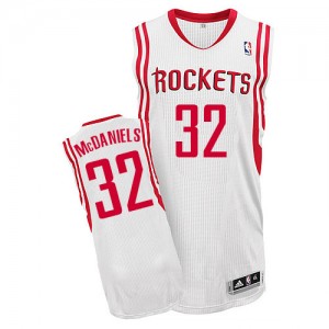 Maillot Adidas Blanc Home Authentic Houston Rockets - KJ McDaniels #32 - Homme
