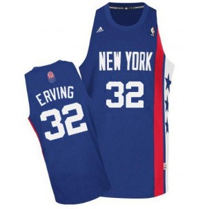 Brooklyn Nets Julius Erving #32 ABA Retro Throwback Swingman Maillot d'équipe de NBA - Bleu pour Homme