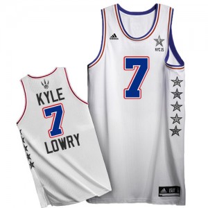 Maillot NBA Blanc Kyle Lowry #7 Toronto Raptors 2015 All Star Swingman Homme Adidas