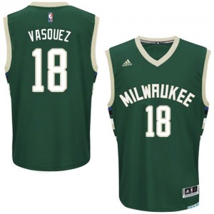 Milwaukee Bucks Greivis Vasquez #18 Road Swingman Maillot d'équipe de NBA - Vert pour Homme