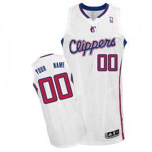 Maillot Adidas Blanc Home Los Angeles Clippers - Authentic Personnalisé - Homme